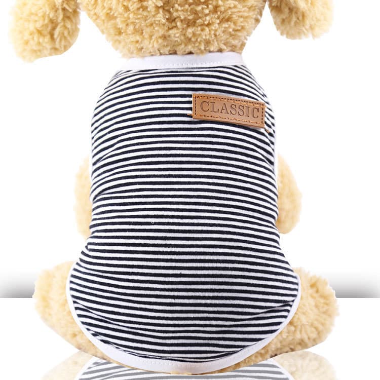 Striped Cotton Dog Vest