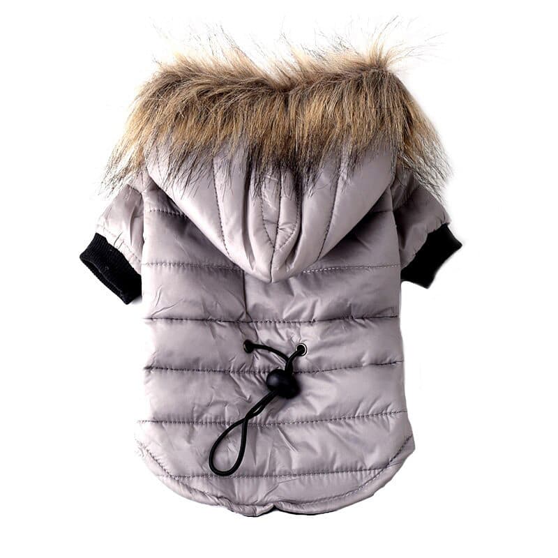 Warm Faux Fur Hooded Dog Coat
