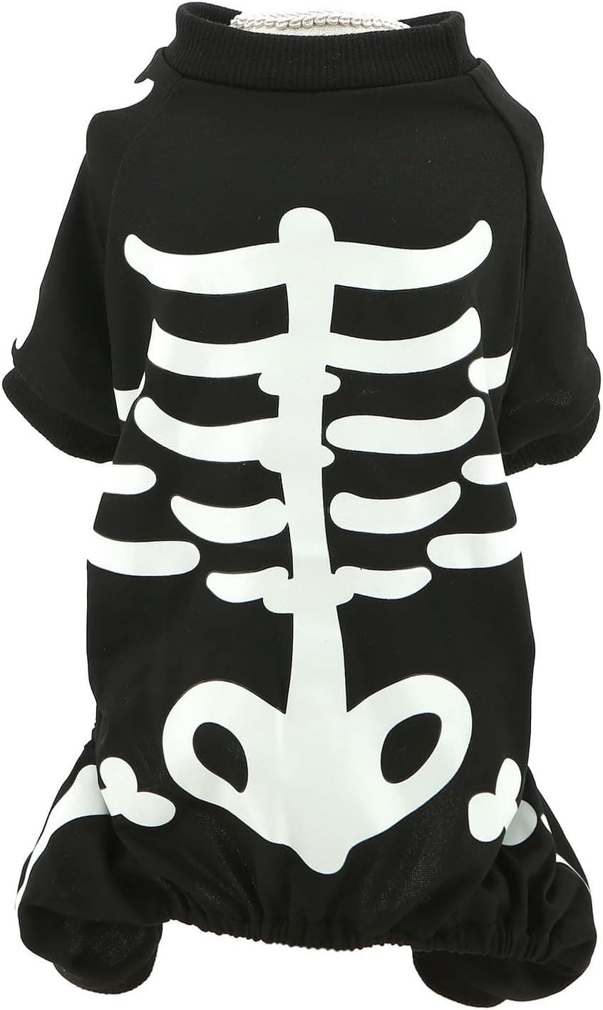 Dark Skeleton Skull Dog Pajamas
