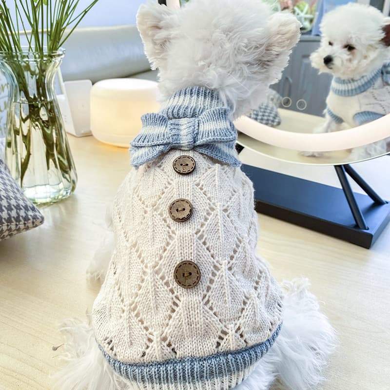 Bowknot Hollow Dog Sweater