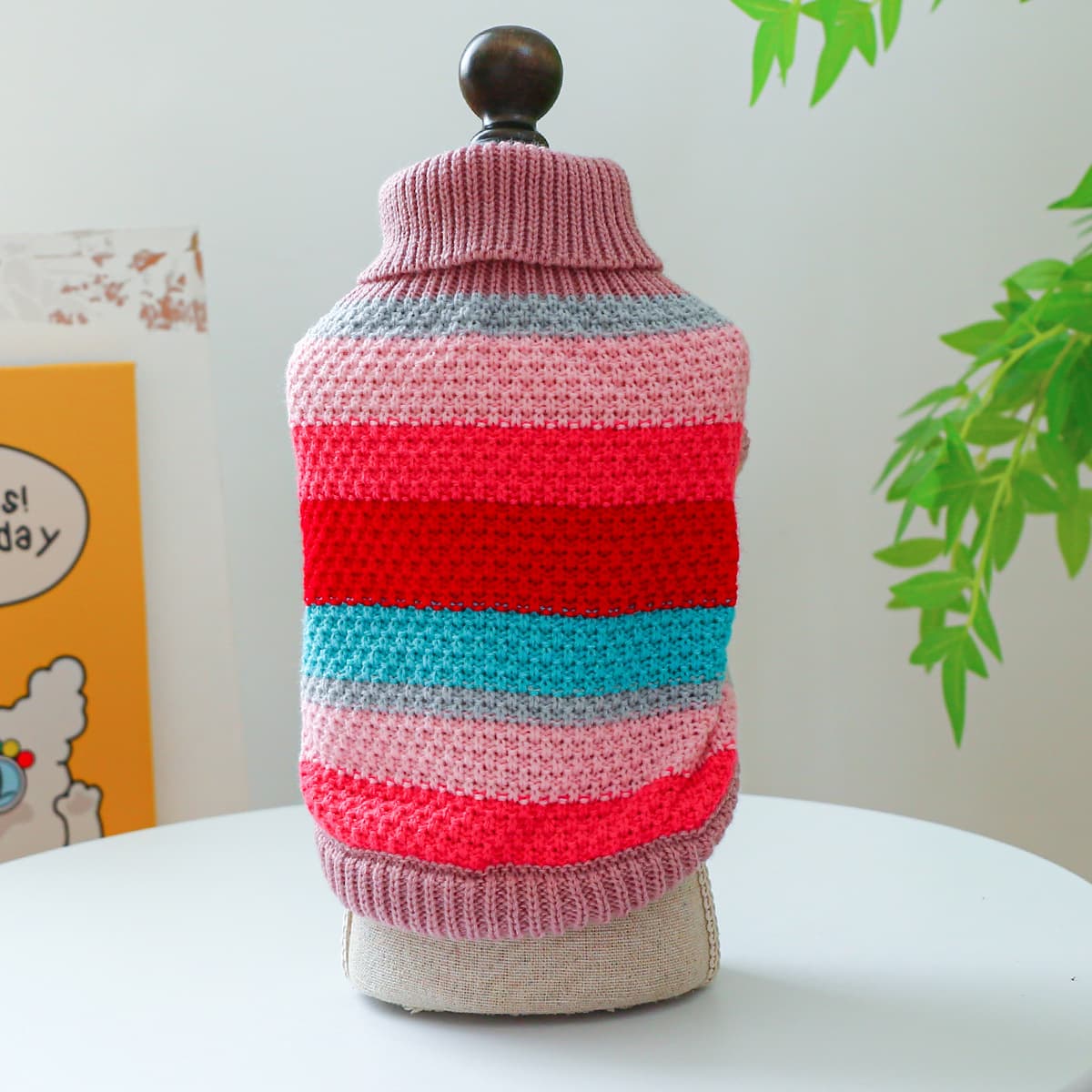 Color Stripes Colorful Dog Sweater