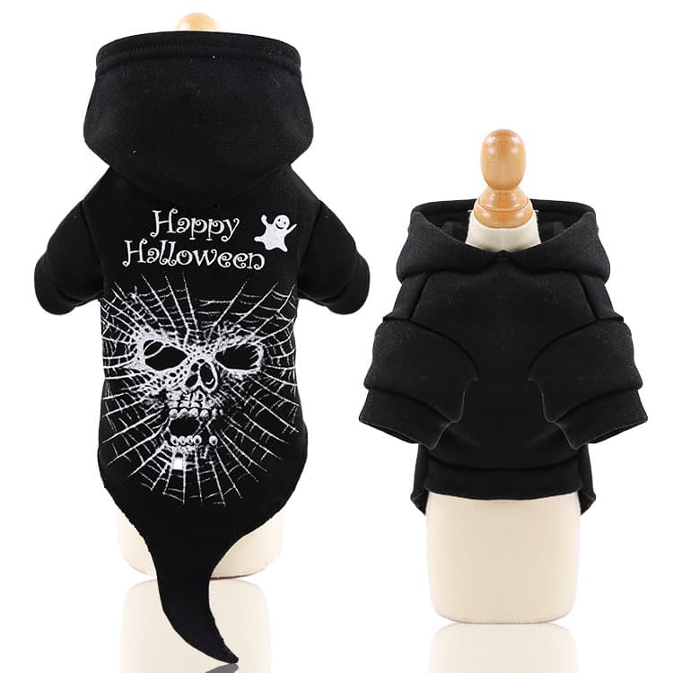 Halloween Skull Dog Hoodie
