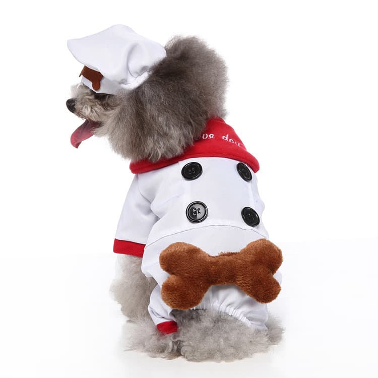 Funny Chef Dog Costume with Hat
