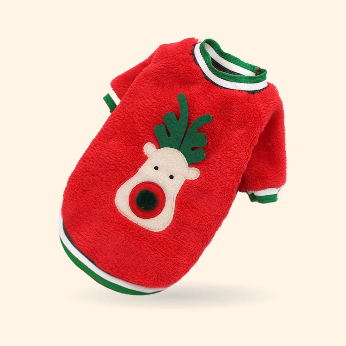 Christmas Coral Fleece Dog Sweater