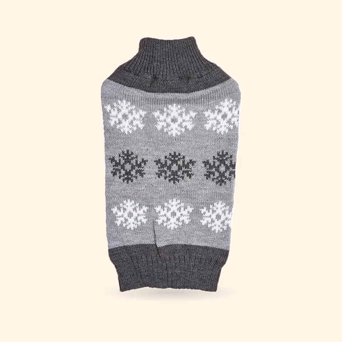 Brown Gray Christmas Dog Sweater