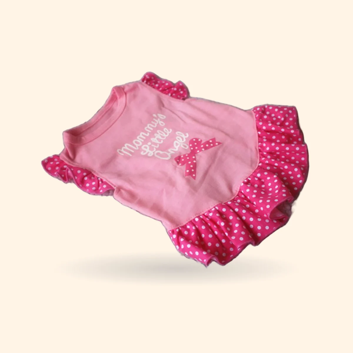 Pink Heart Print Dog Dress