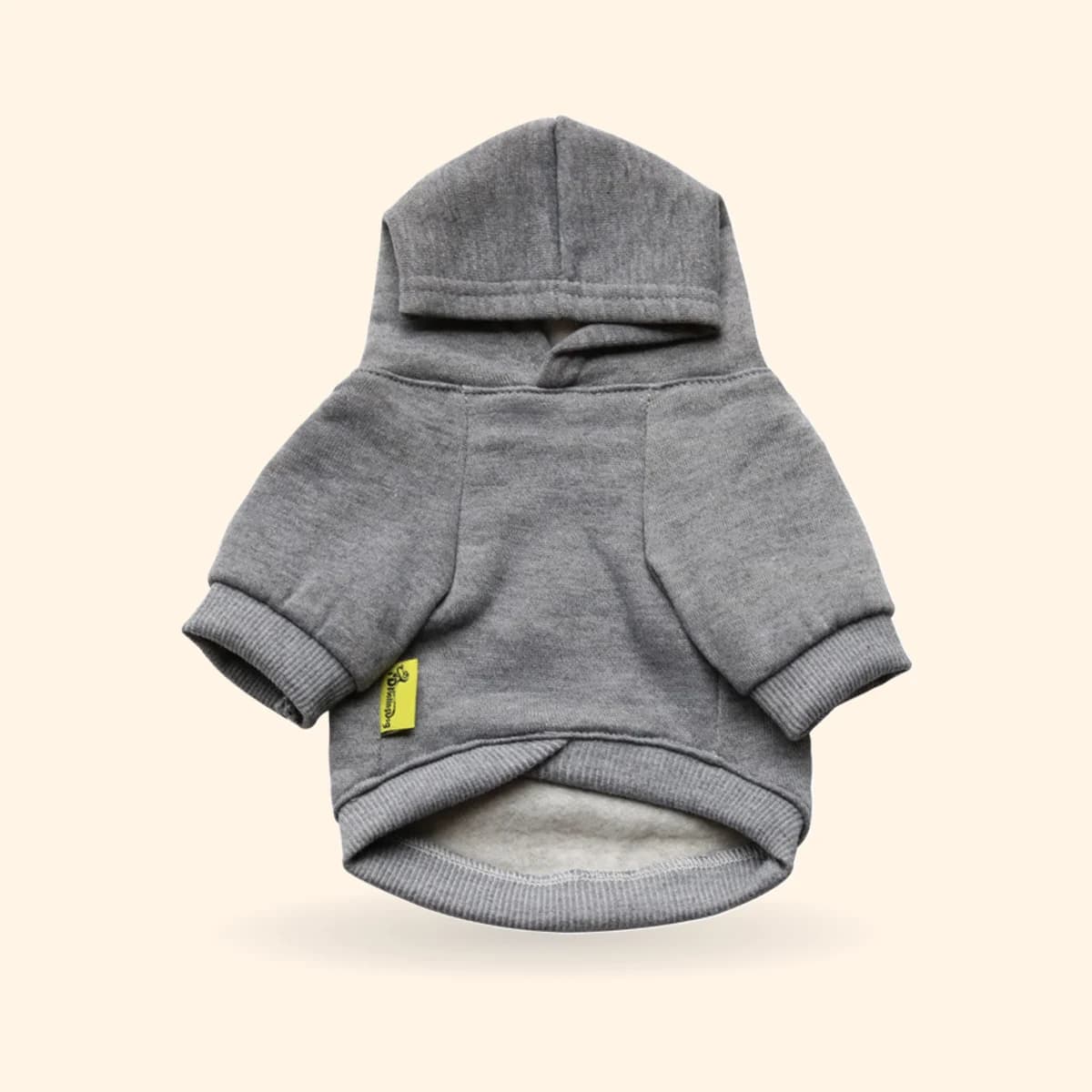 Security Print Gray Dog Hoodie